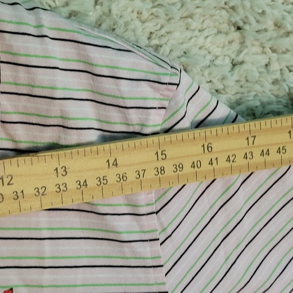 Magnolia‎ Lane Masters Polo Shirt Women's Size L Large Pink Striped Short-Sleeve - Picture 4 of 10